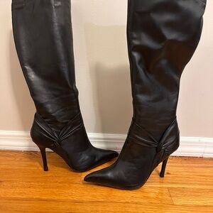 Chic Black Stiletto Heeled Boots for Women